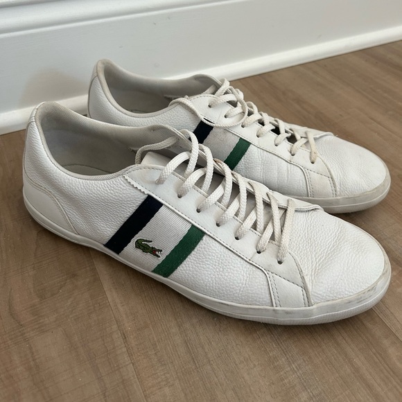 Lacoste Men’s Lerond Sneakers White Size 12 - Picture 1 of 14